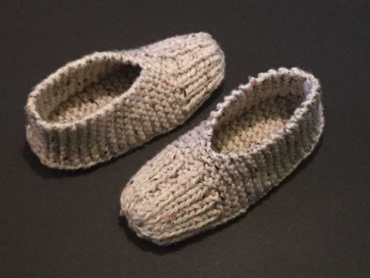 Free knitting pattern for easy slippers