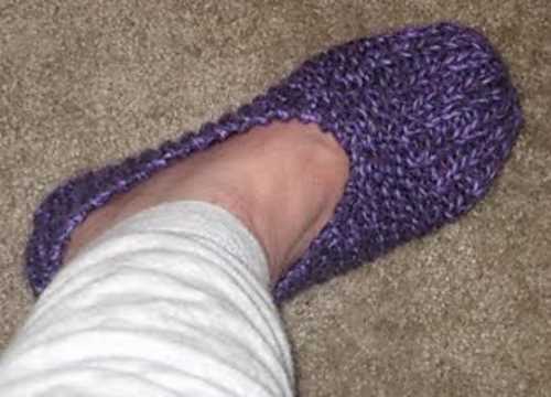 Free knitting pattern for easy slippers