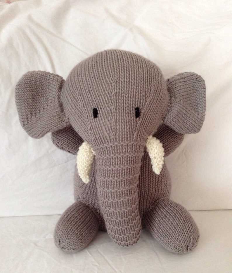 Free knitting pattern for elephant toy