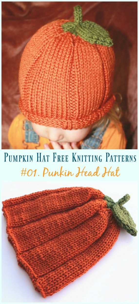 Free knitting pattern for pumpkin hat