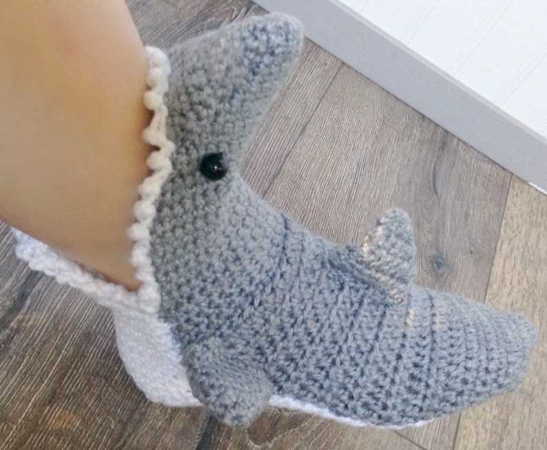 Free knitting pattern for shark slippers