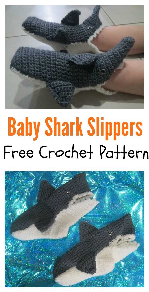 Free knitting pattern for shark slippers