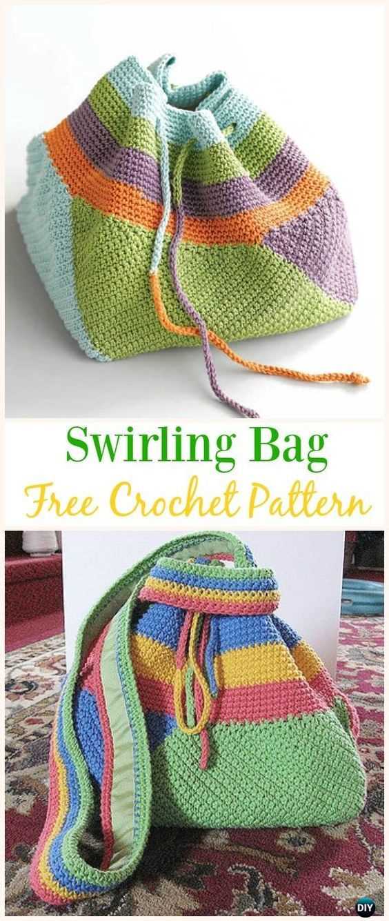 Free knitting pattern for small drawstring bag