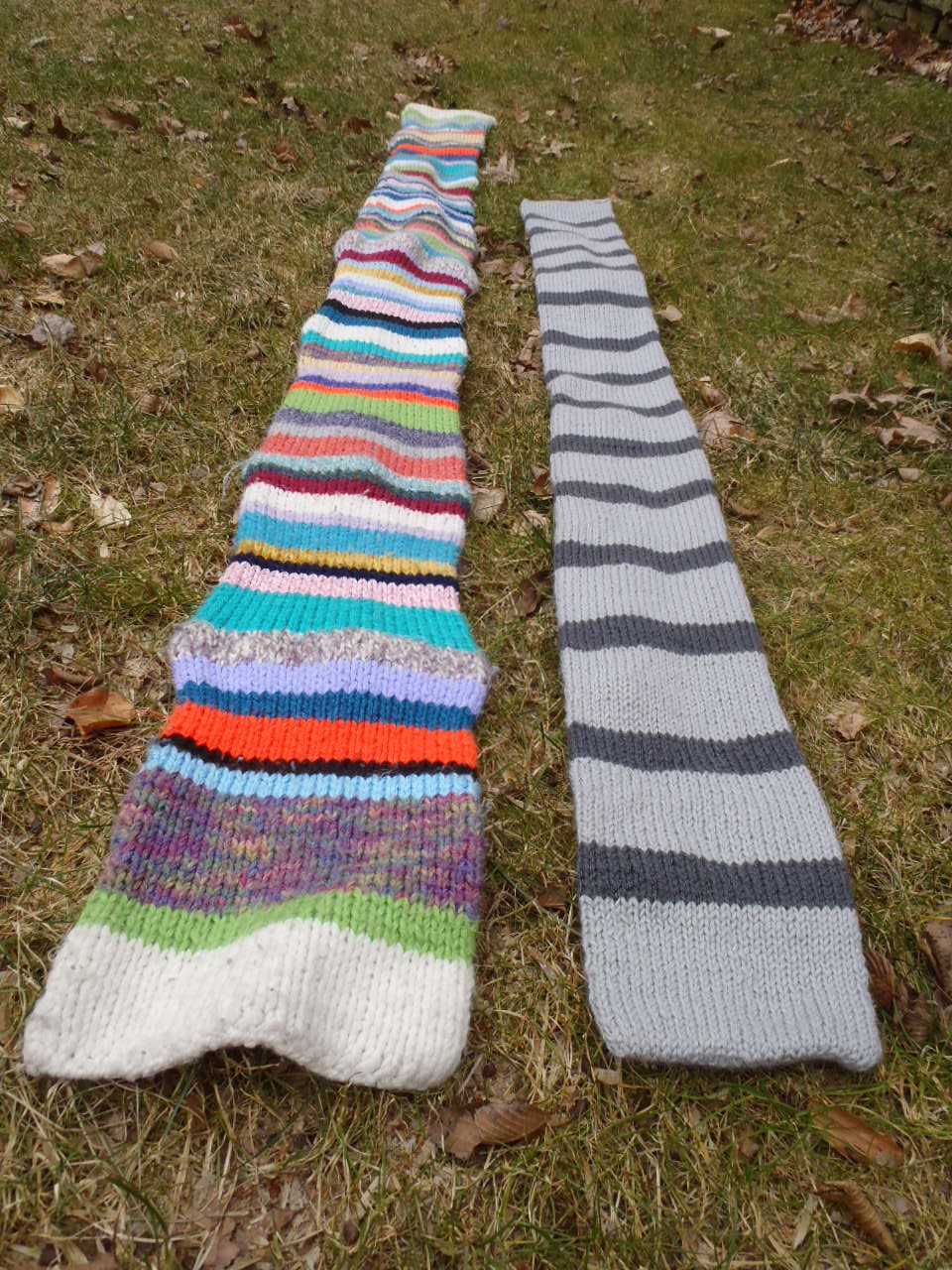 Free knitting pattern for striped scarf