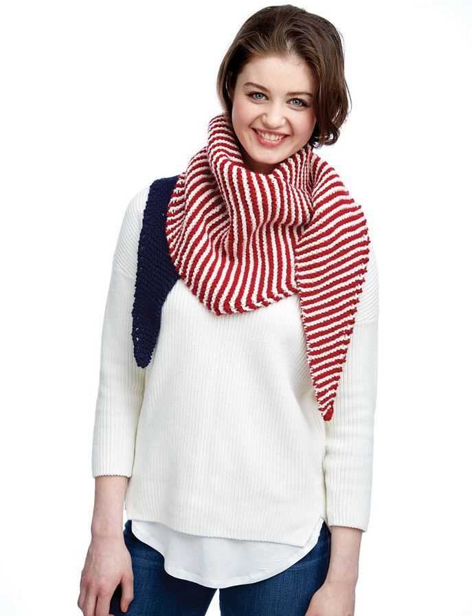 Free knitting pattern for striped scarf