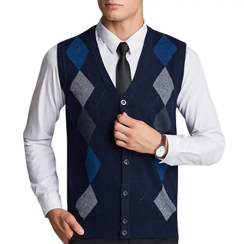 Free knitting pattern v neck vest men's