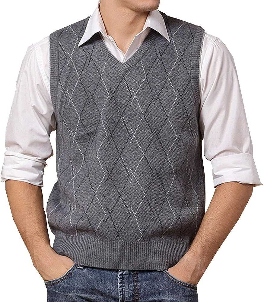 Free knitting pattern v neck vest men's