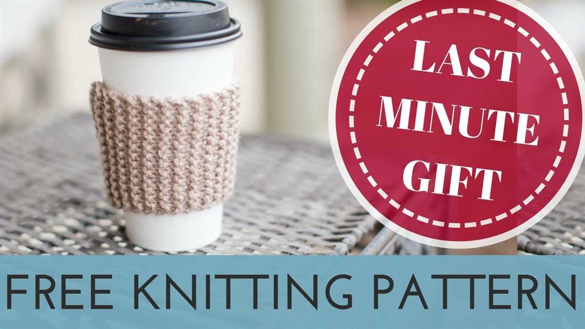 Free knitting patterns for coffee cup cozies