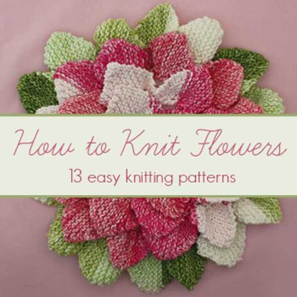 Free knitting patterns for flowers downloads