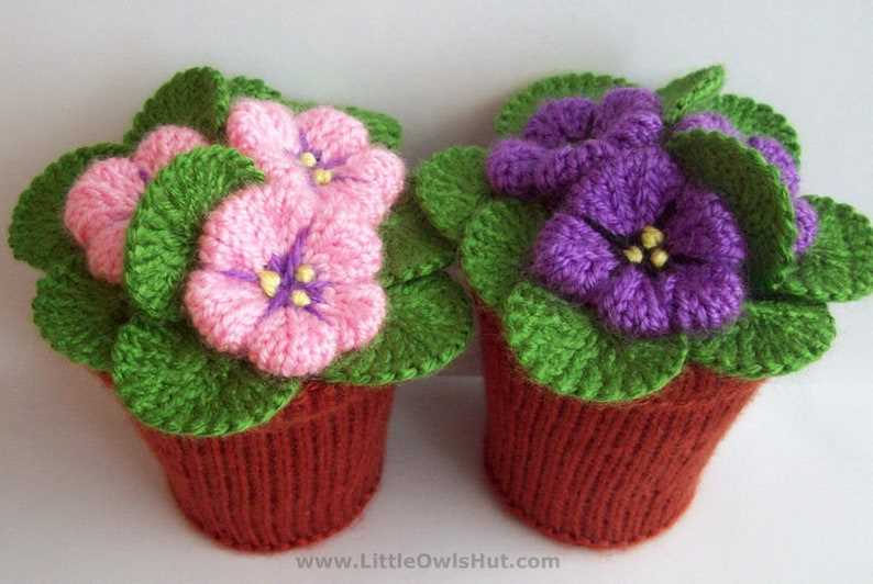Free knitting patterns for flowers downloads