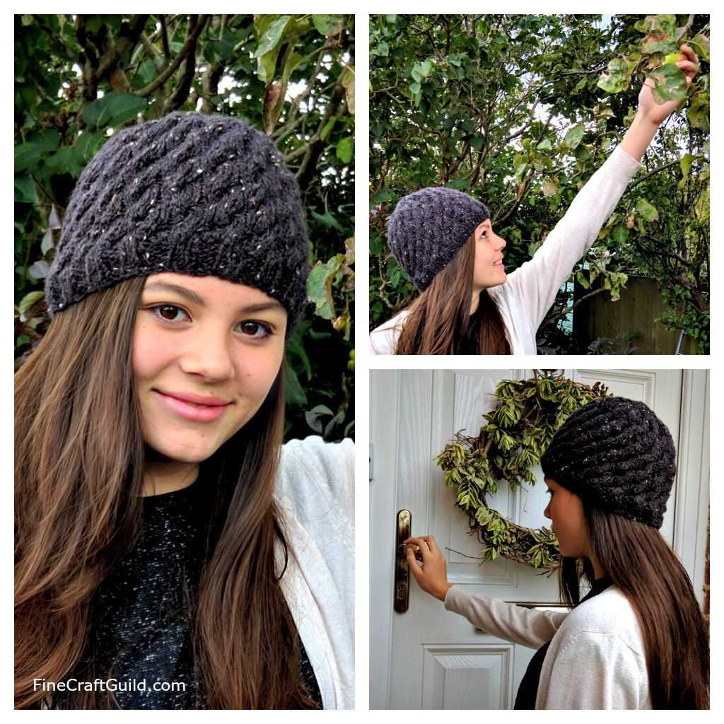Free ladies beanie knitting pattern