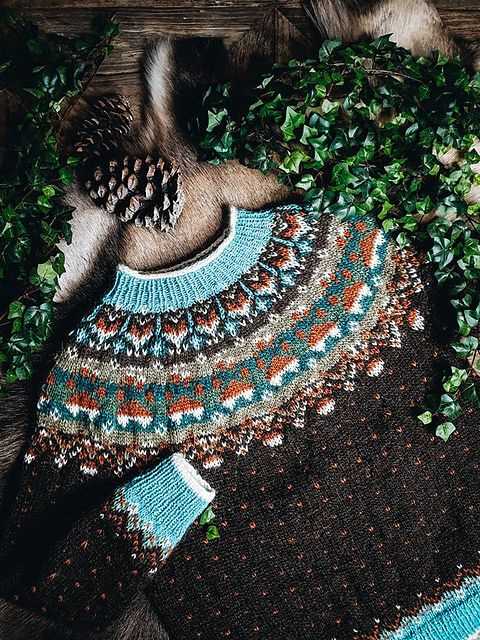 Fox sweater knitting pattern
