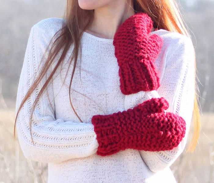 Free mittens knitting pattern easy