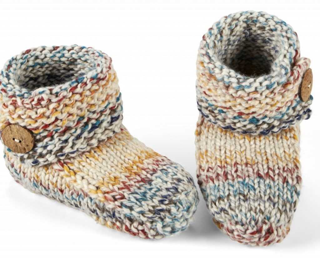 Pattern for knitted slippers free