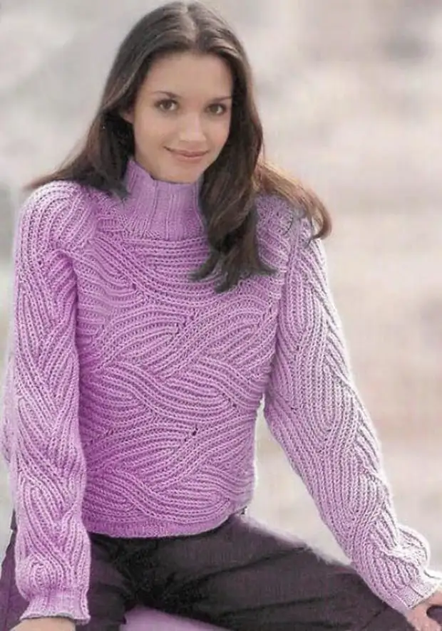 Brioche knit sweater pattern
