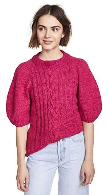 Knit balloon sleeve sweater pattern
