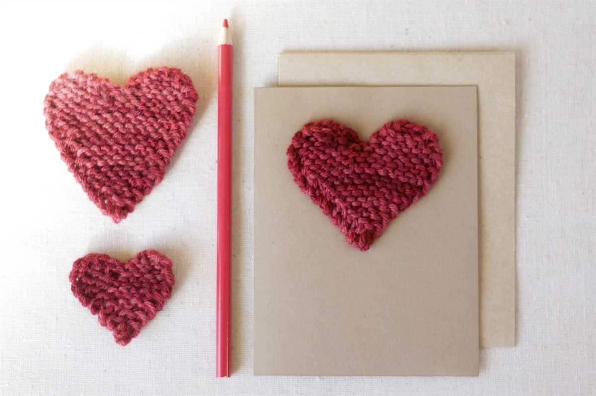 Easy knit heart pattern