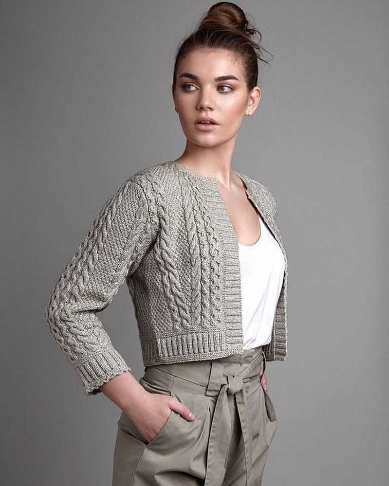 Knitting pattern cropped cardigan