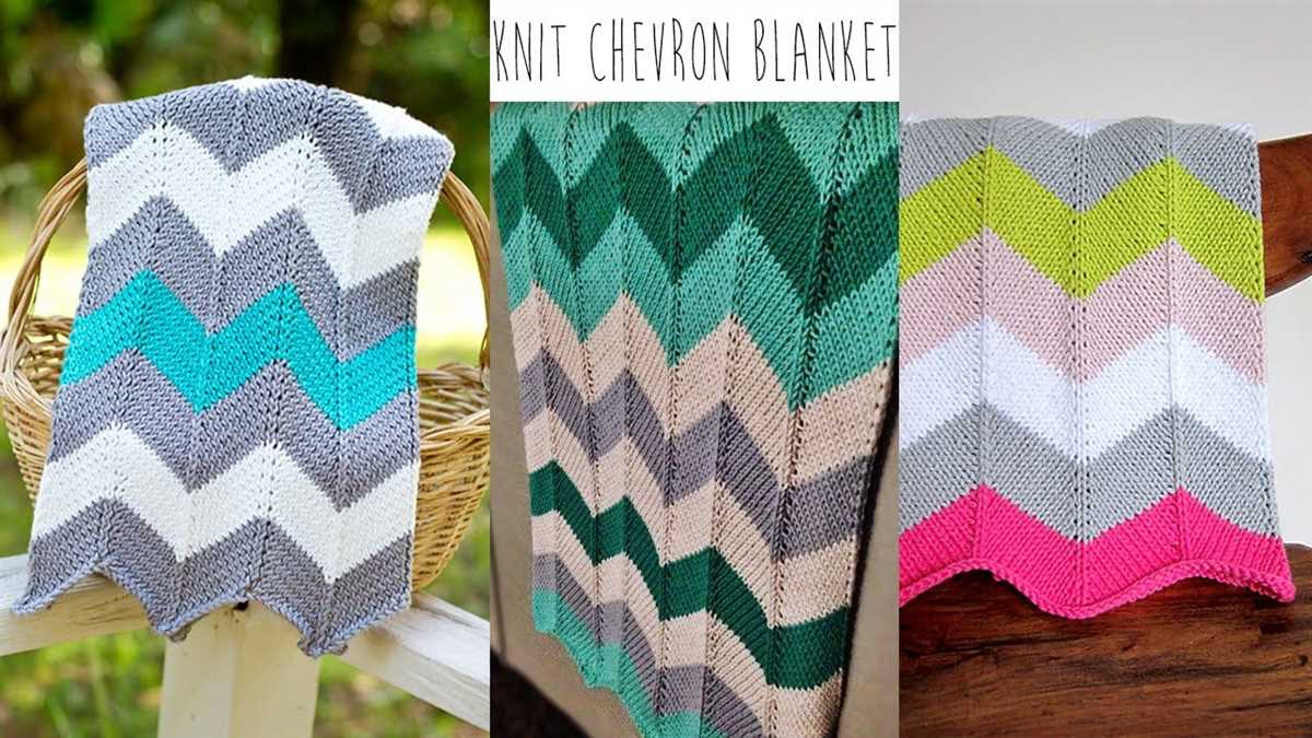 Striped knitted blanket pattern