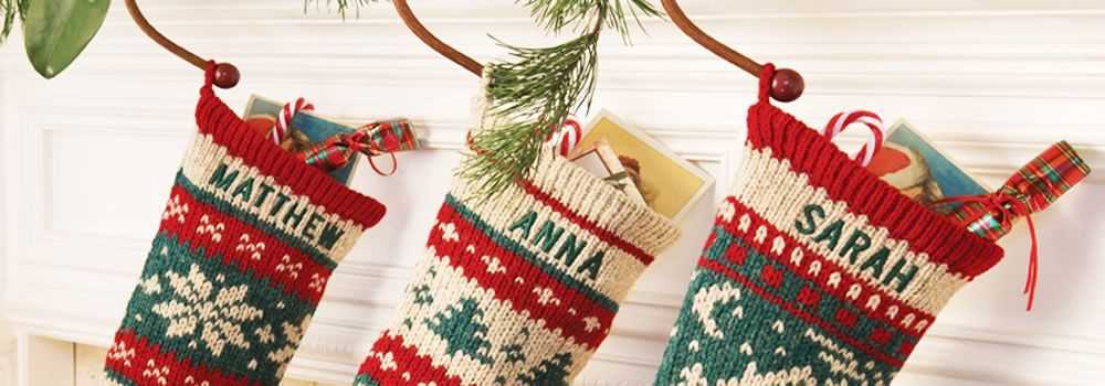 Free patterns for hand knit christmas stockings