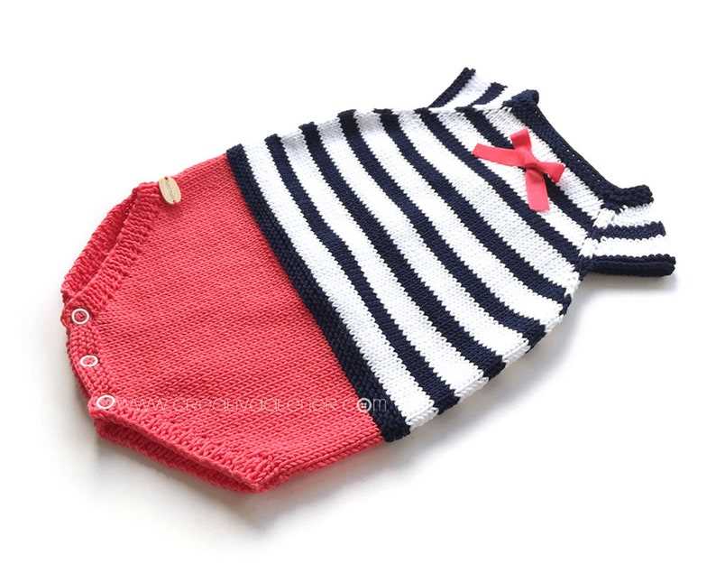 Free knitting pattern baby romper