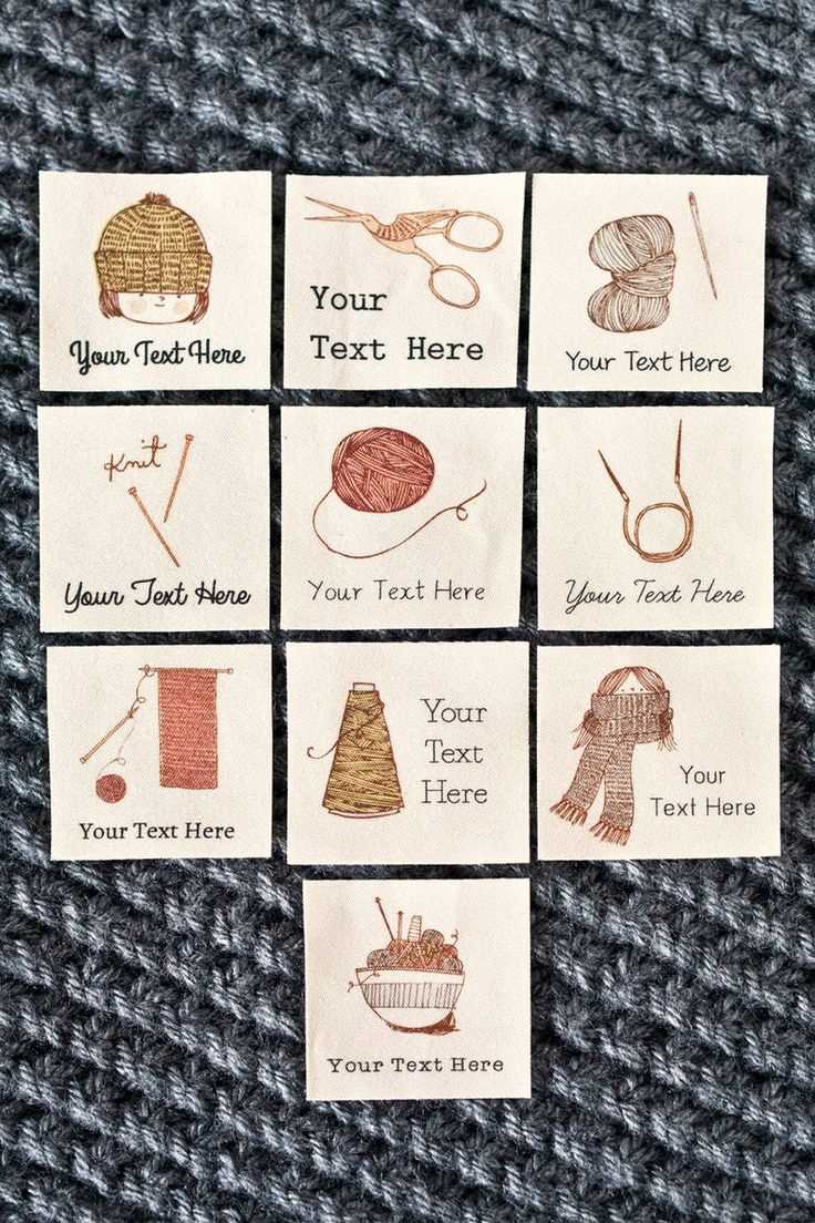 Knitted gift tag pattern