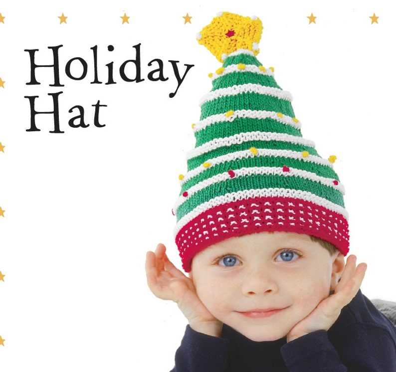 Knit Your Own Festive Christmas Tree Hat for Free Christmas tree hat knitting pattern free