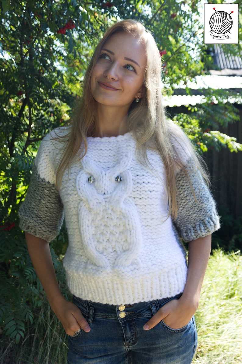 Owl knit sweater pattern