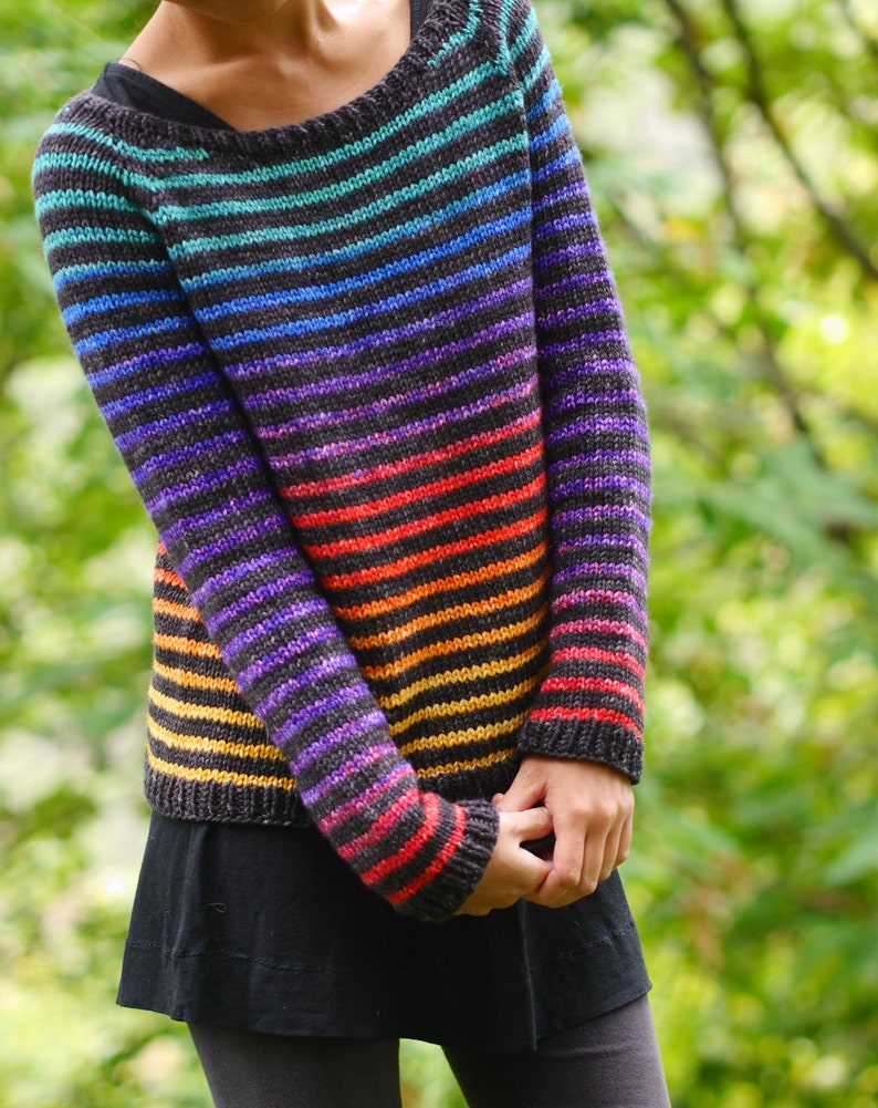 Chunky yarn sweater knitting pattern