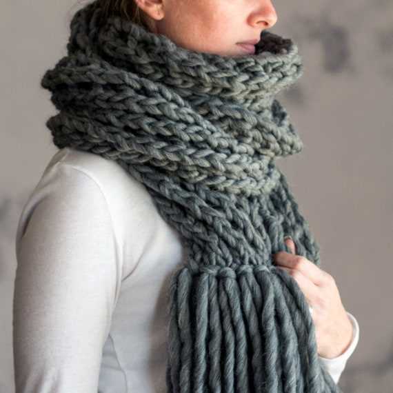 Knitted chunky scarf pattern free