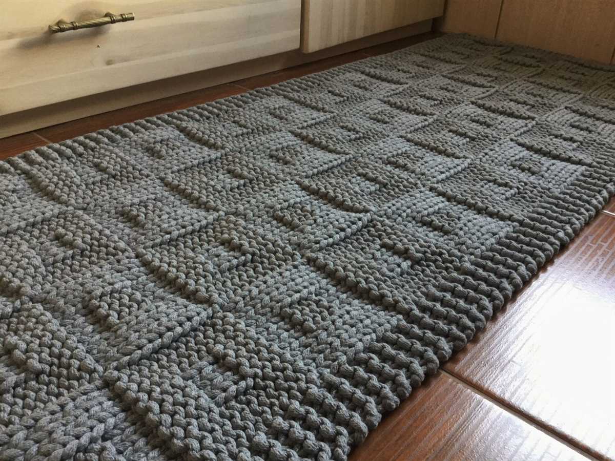 Knitted bath mat pattern