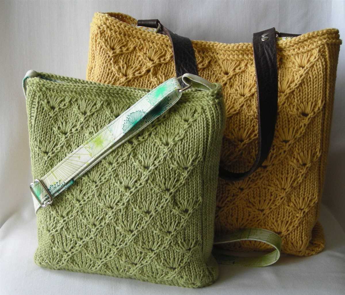 Knit purse strap pattern