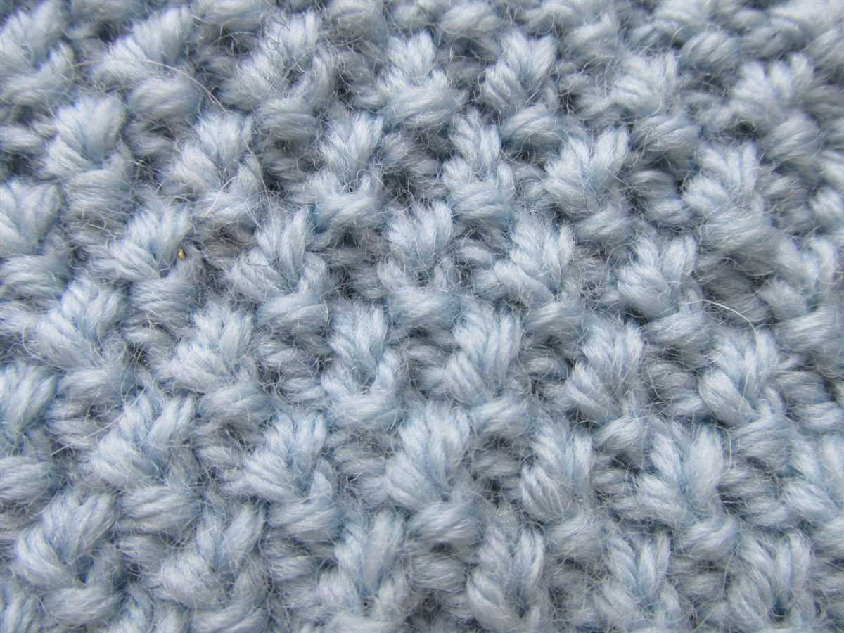 Moss knit stitch pattern