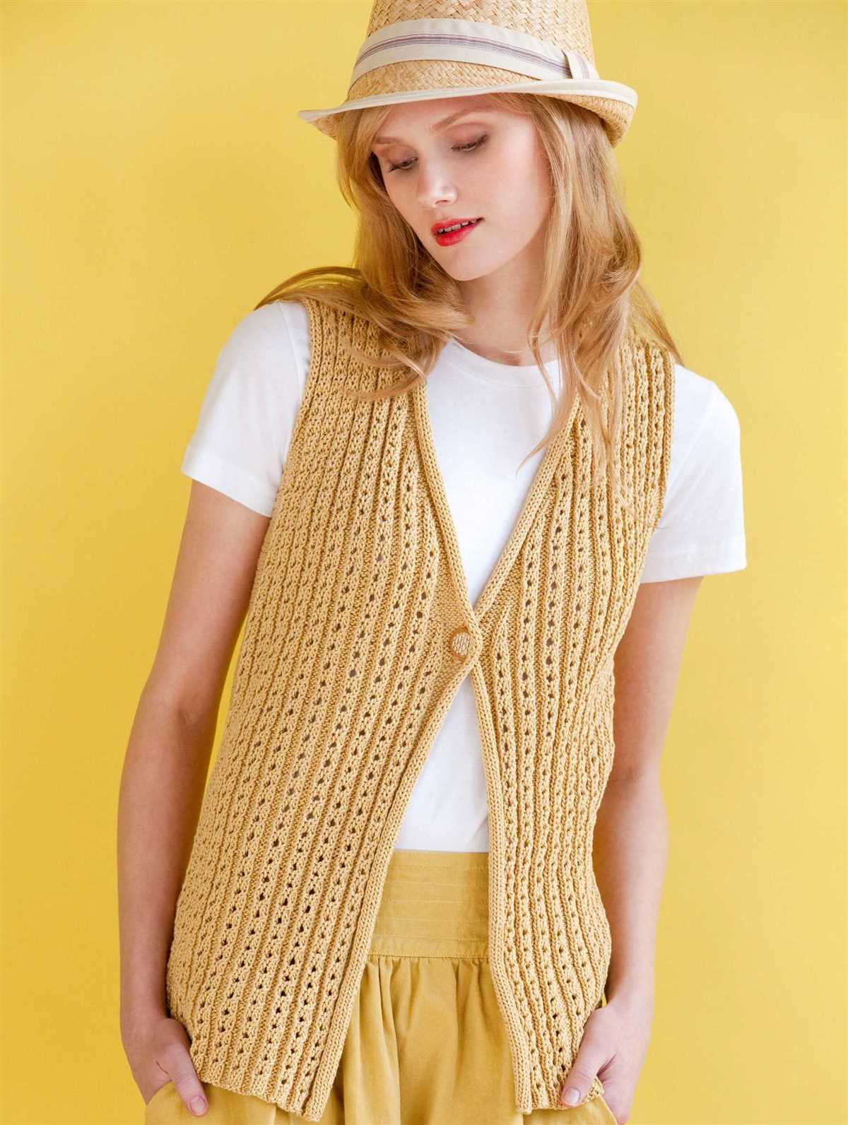 Free vest knitting pattern