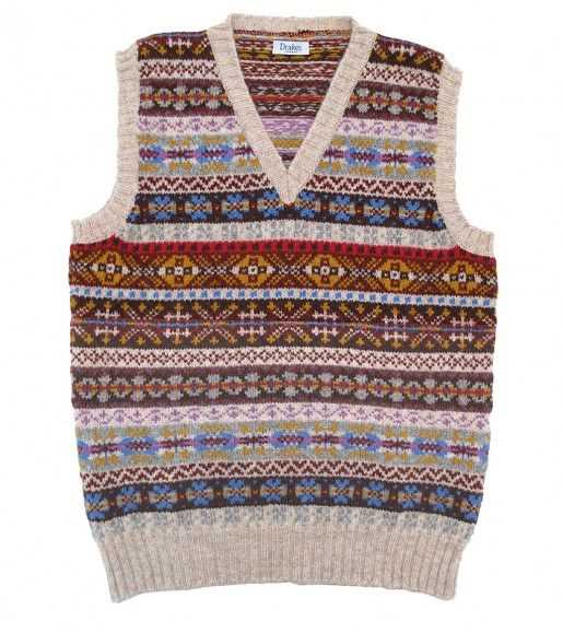 Fair isle vest knitting patterns