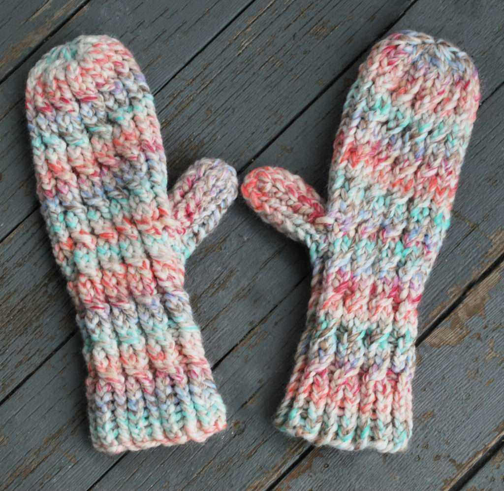 Knitting patterns mittens two needles