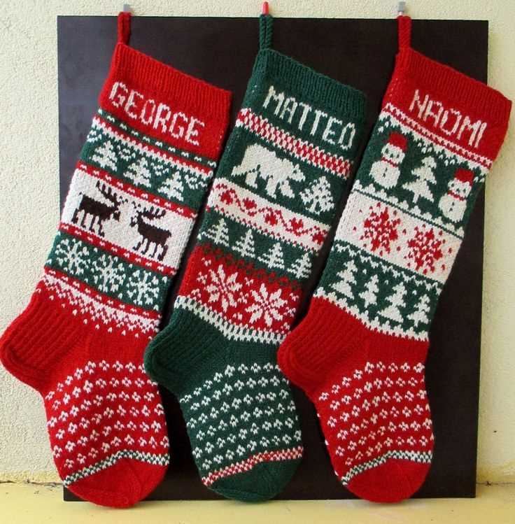 Knitted santa stocking pattern