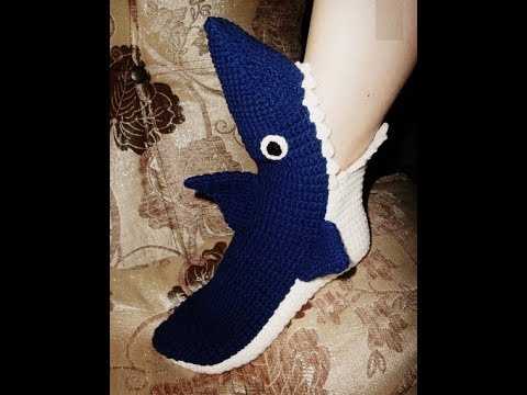 Free knitting pattern for shark slippers
