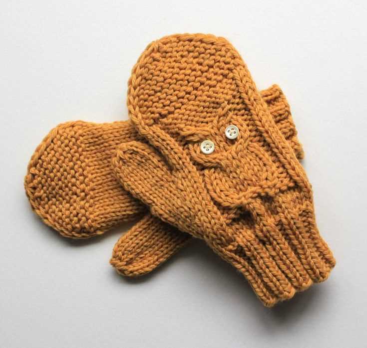 Owl gloves knitting pattern