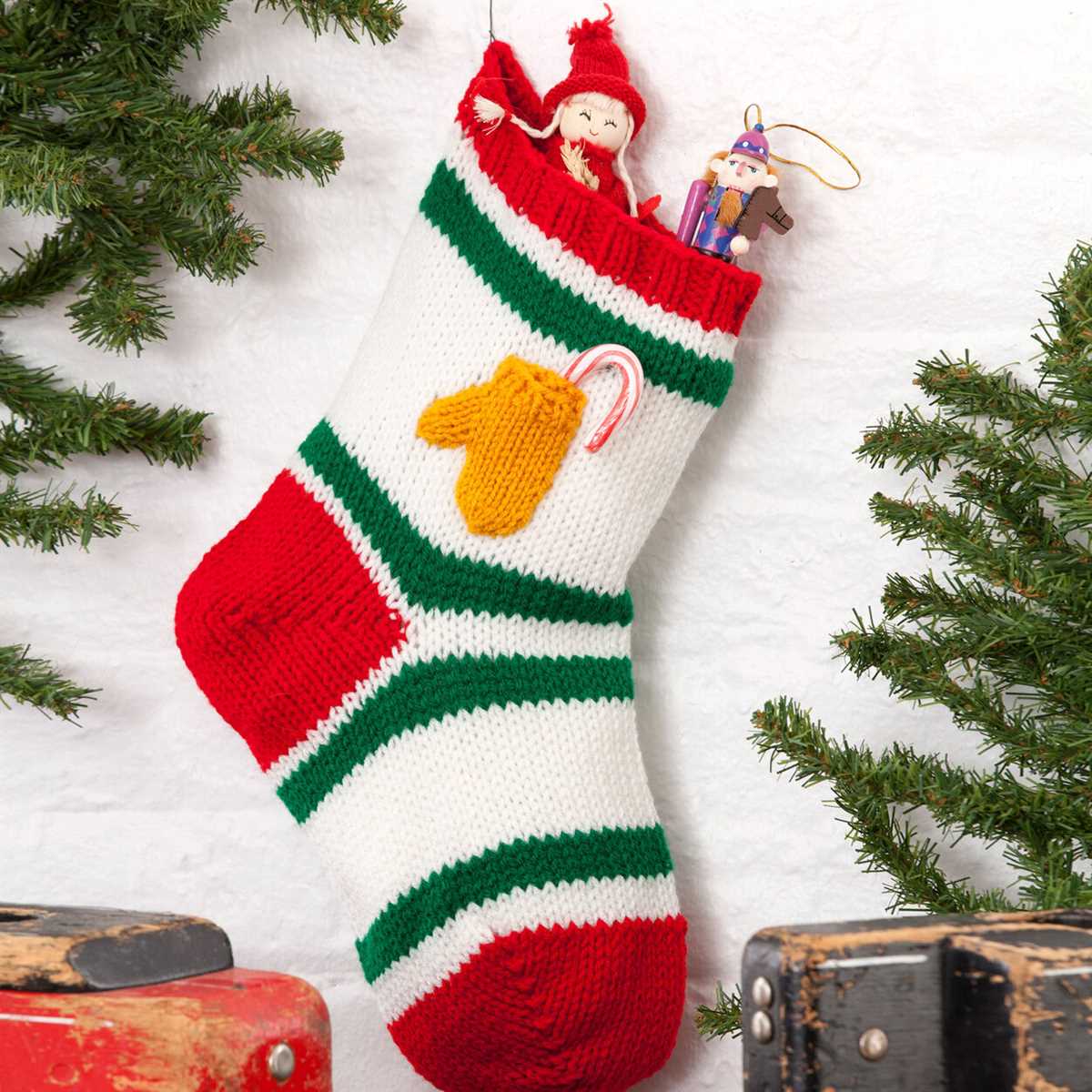 Simple christmas stocking knitting pattern