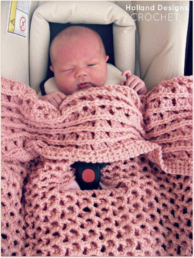 Knitted car seat blanket pattern