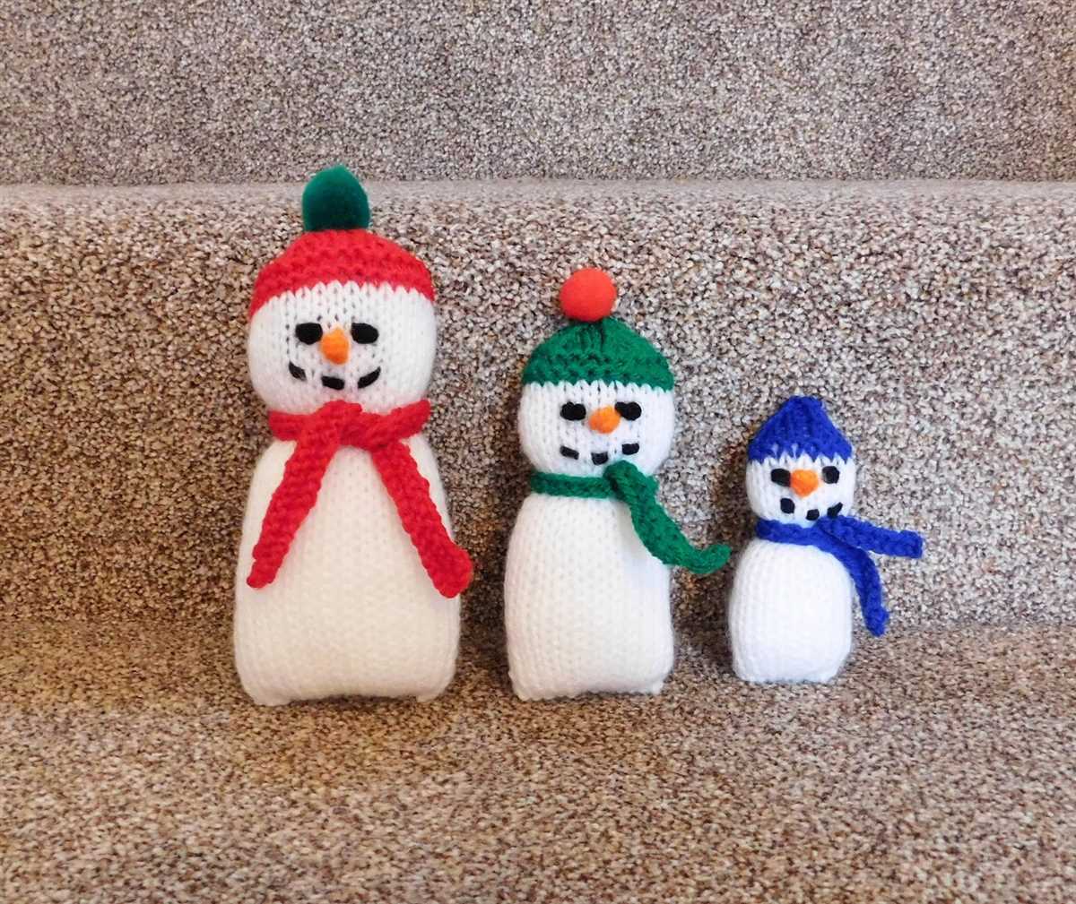 Easy snowman knitting pattern free