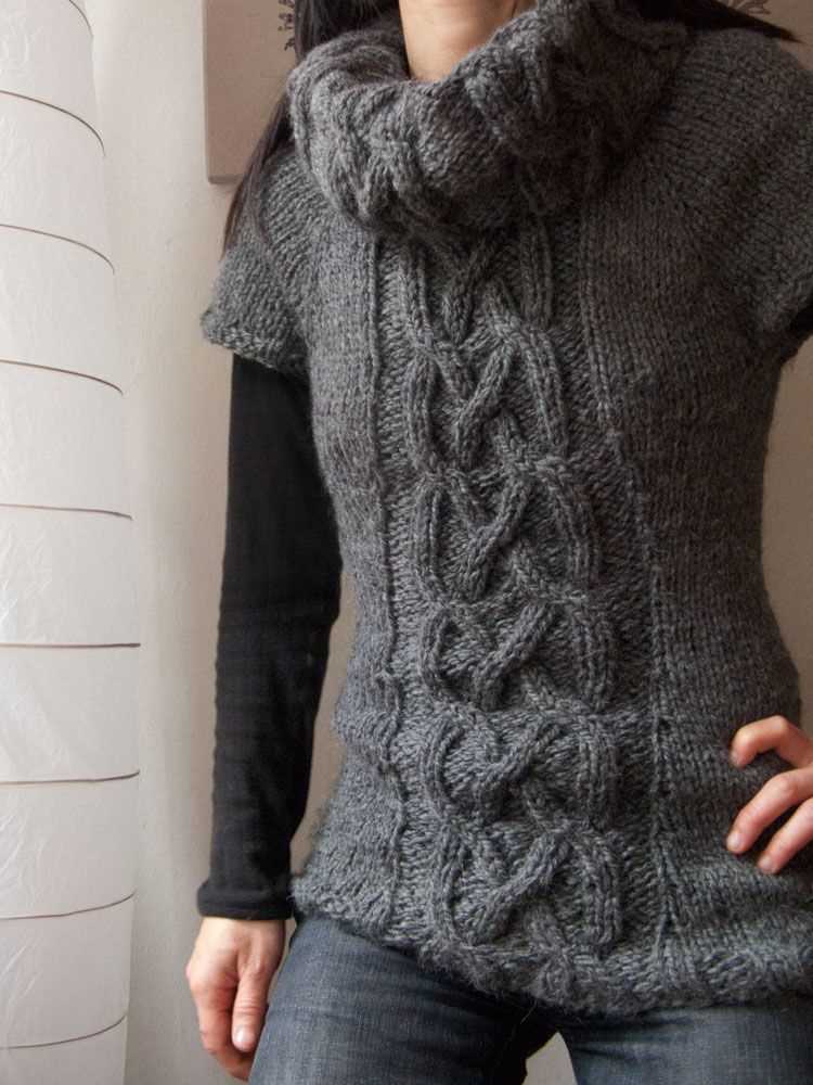 Knitted vest pattern bulky yarn