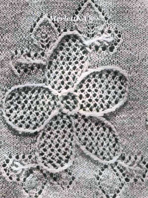 Lace panel knitting pattern