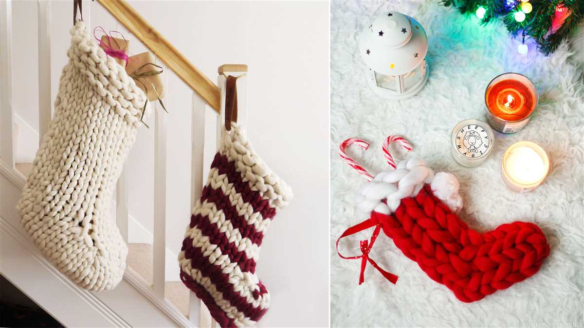 Chunky knitted stocking pattern