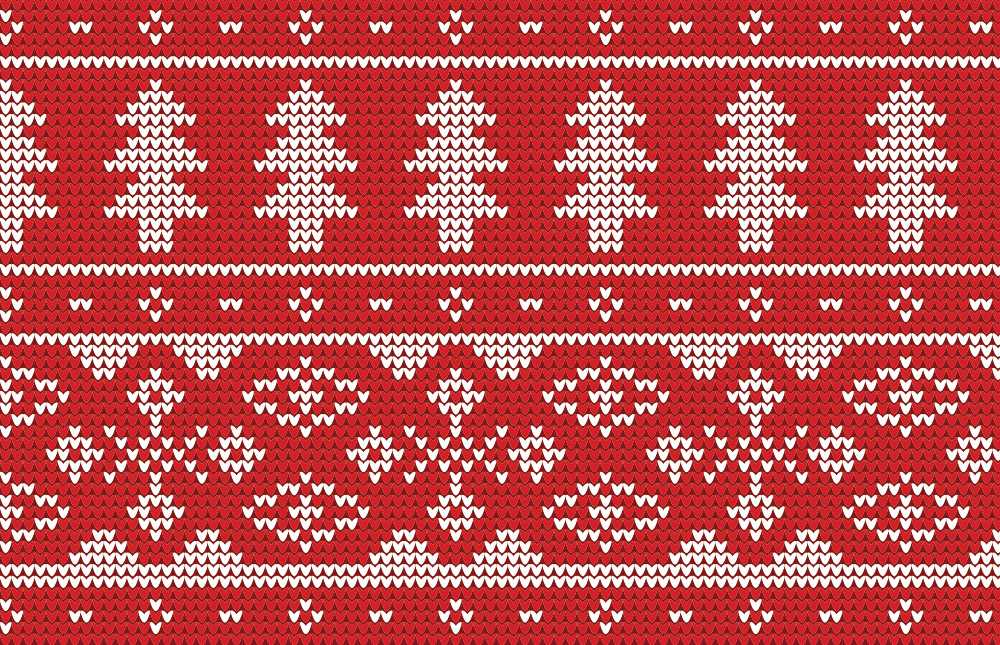 Checkered knit sweater pattern