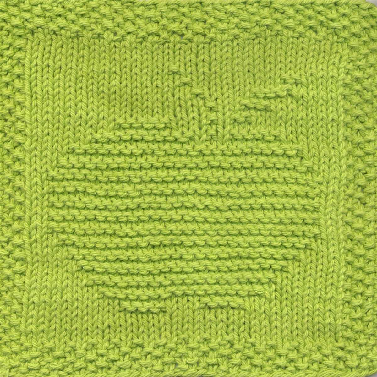 Free knitted dishcloth patterns pictures