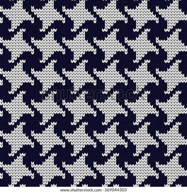 Mock houndstooth knitting pattern
