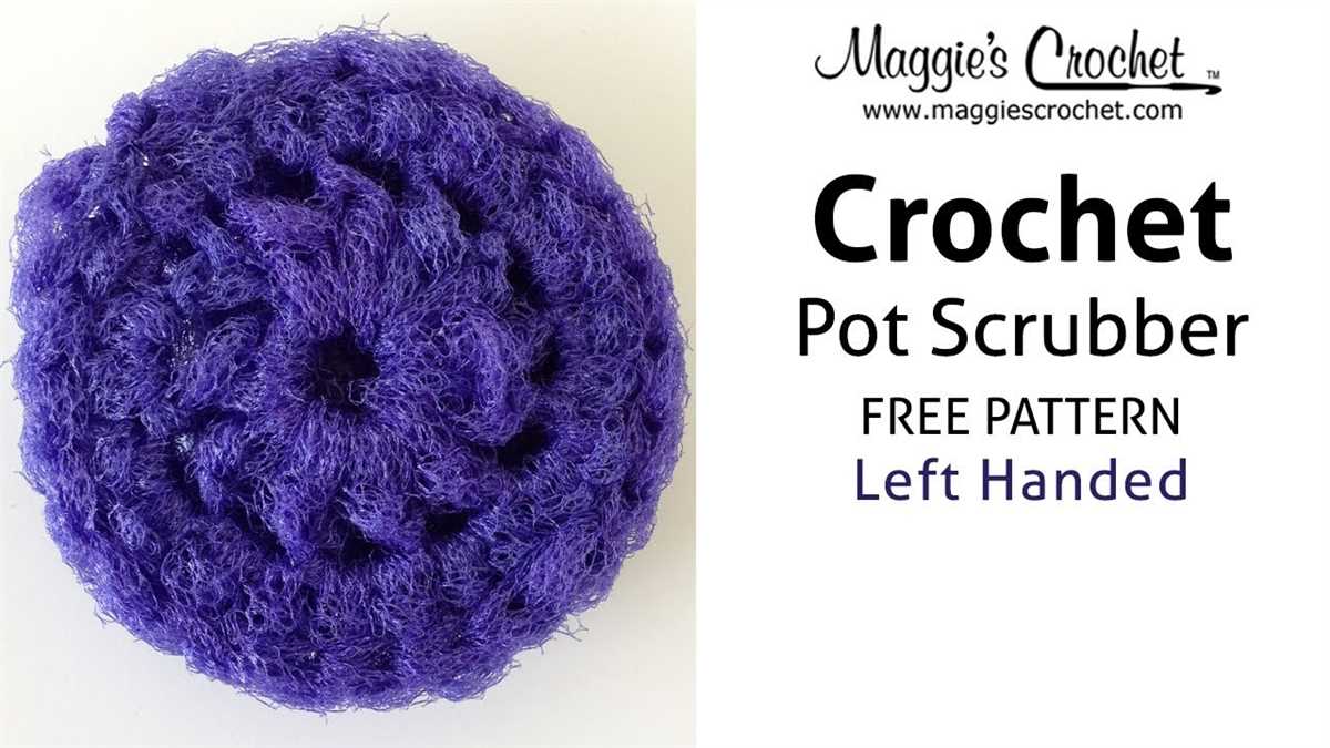 Knitted dish scrubber pattern