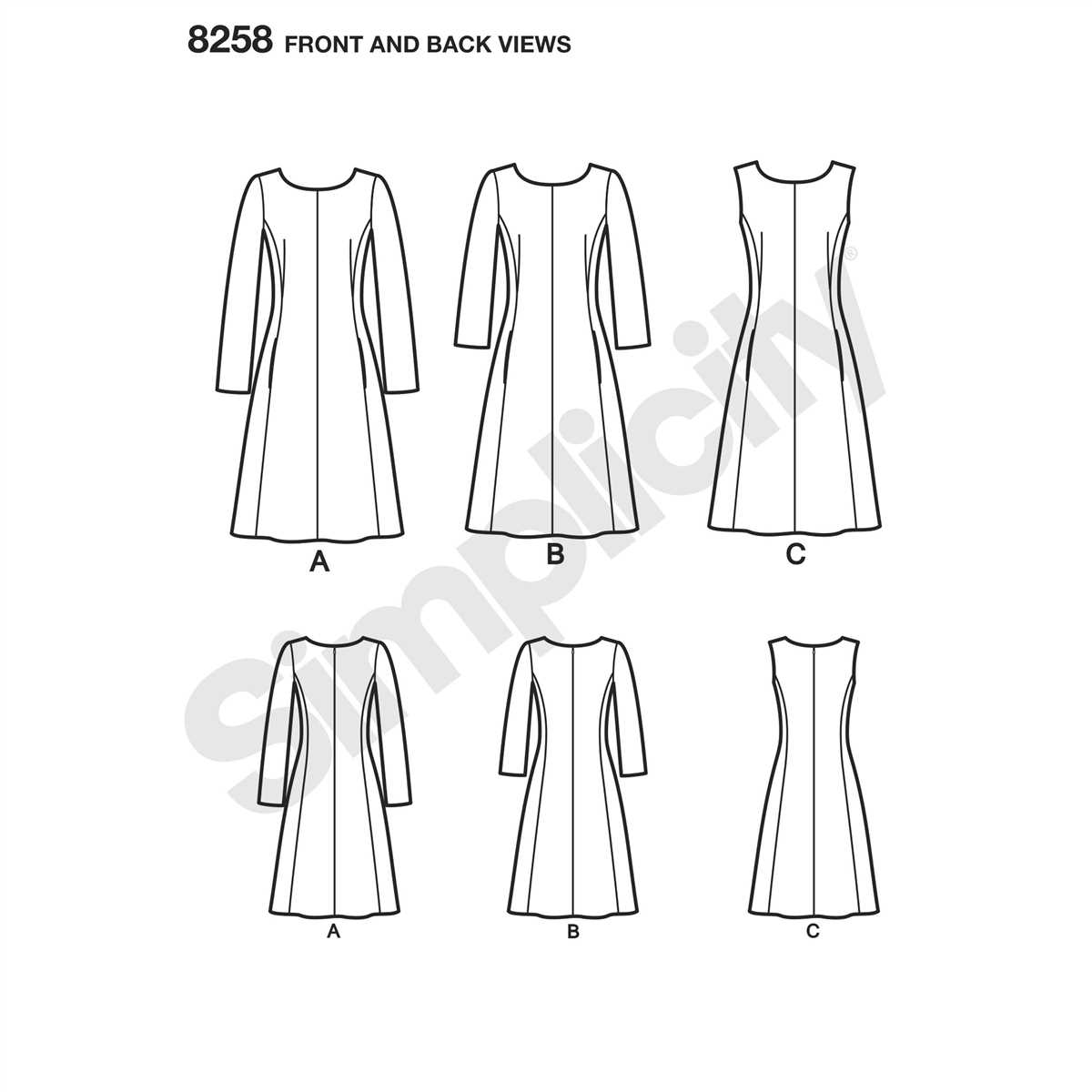 Knit fit and flare dress pattern